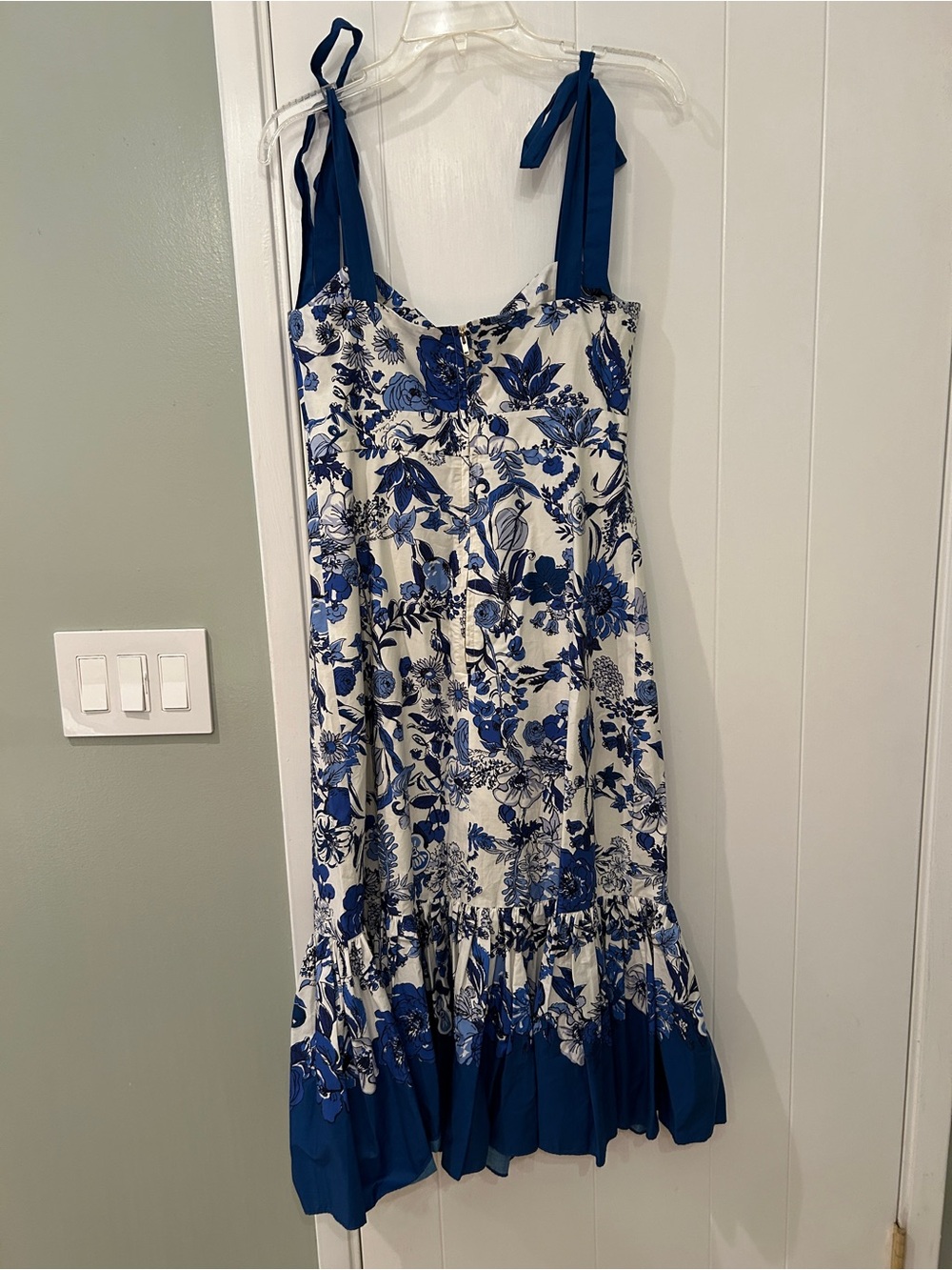 Cara Cara Flower Grid Blue Belvedere Dress - Picture 14 of 16